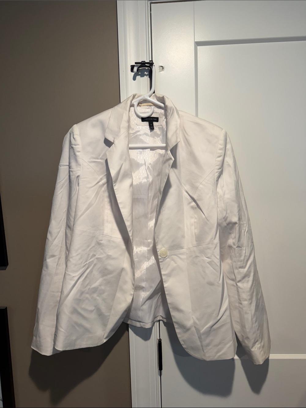 The Limited White Single-Button Tailored Blazer